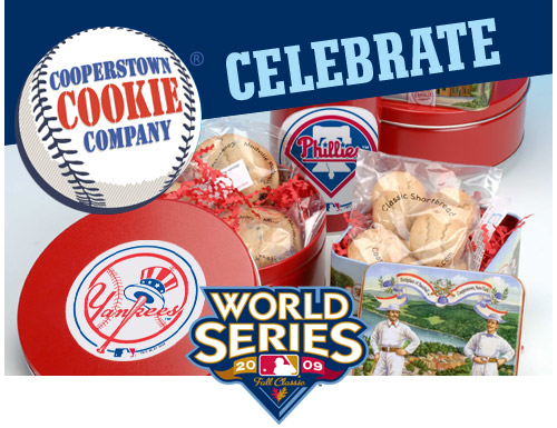 Phillies and Yankees fans can enjoy baseball cookies from the Cooperstown Cookie Company